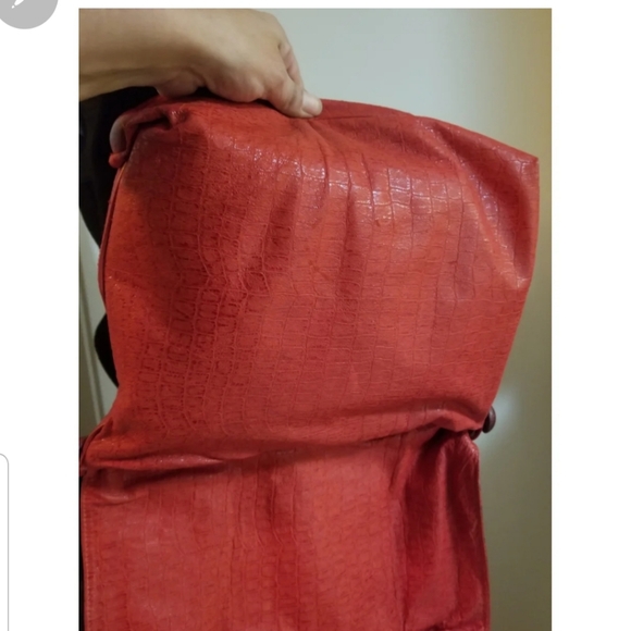 Rare Vintage  Carlos Falchi red python  buffalo shoulder bag - Picture 7 of 11